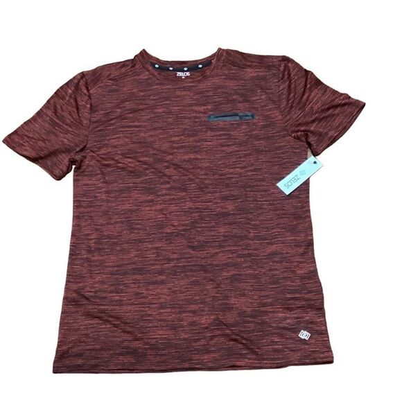 NWT Zelos Short Sleeve Athletic Top Red Black M - Picture 5 of 11